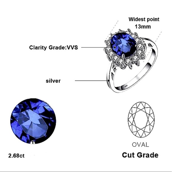💍 Princess Diana/KateMiddleton signature engagement ring (resizable) - Picture 4 of 7
